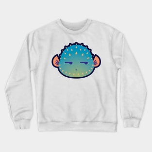 Side Glance Puffer Fish Crewneck Sweatshirt